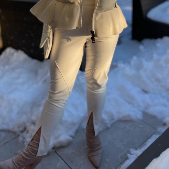 White Leather Pants - Picture 8 of 9